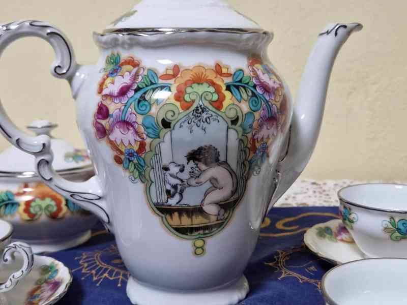 Kávový servis 5 osob Jihočeské malovánky V. Podrázský - foto 9