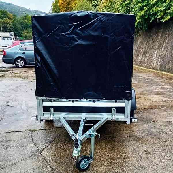Nový přívěsný vozík 2,35m x1,30 +plachta , svařovaný rám,DPH - foto 7