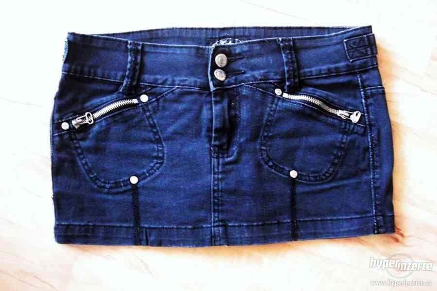 Super černá jeansová mini - foto 1