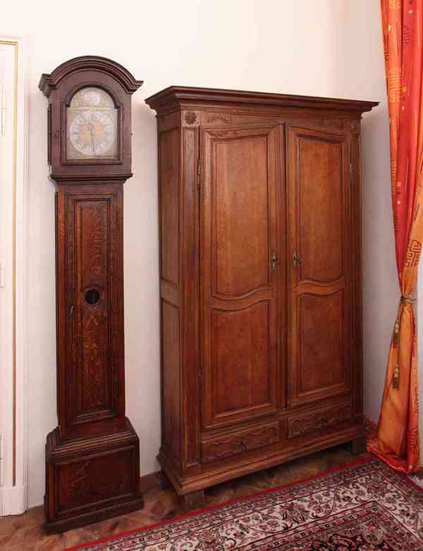Starožitné podlahové hodiny z 19. století.  - foto 2