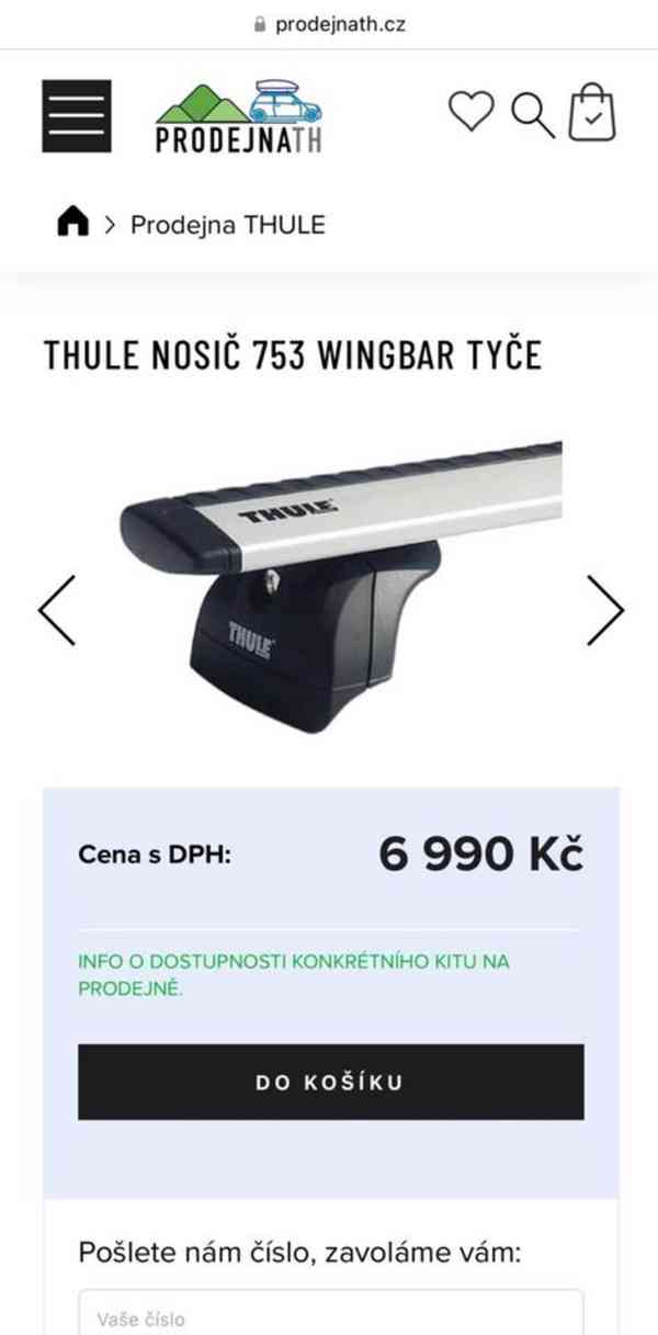 THULE NOSIČ 753 WINGBAR - foto 1