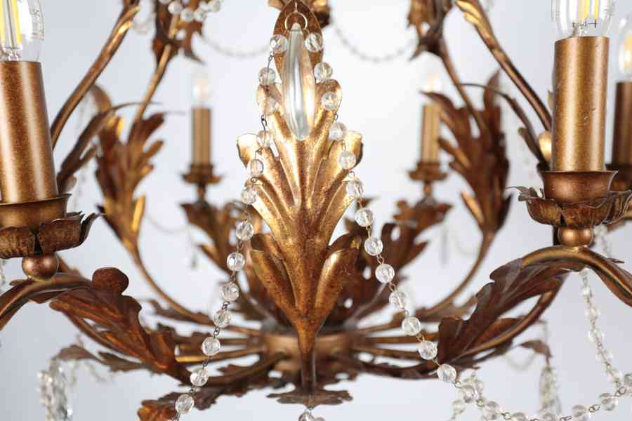 Florentský lustr s křišťálovými ověsy - foto 4