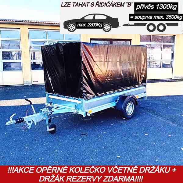 1300kg bržděný nový přívěsný vozík + plachta, ČR výroby ,DPH - foto 26