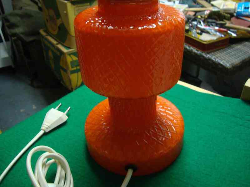 Retro lampa lampička Opálové sklo skleněná funkční top stav - foto 6