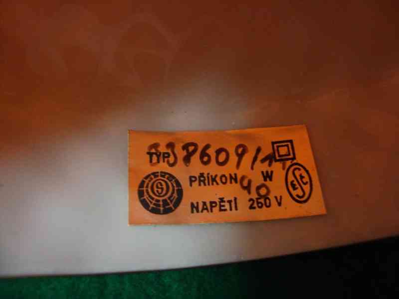 Retro lampa lampička Opálové sklo skleněná funkční top stav - foto 12