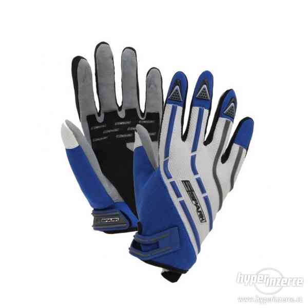 Pánské textilní moto rukavice Spark Cross, modré XXL