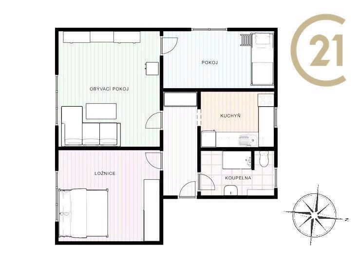 Prostorný byt 3+1, 70 m2 - Vlastibořice - foto 3