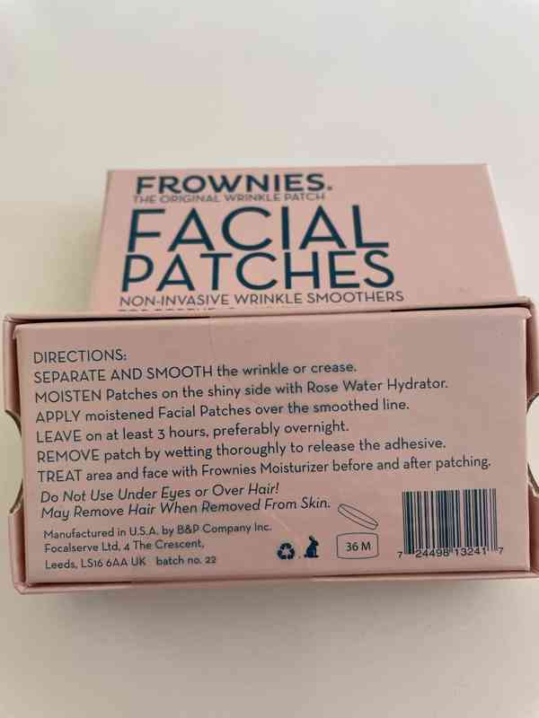 Náplast na vrásky - Facial Patches Frownies - foto 2
