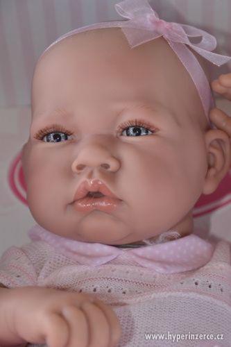 Realistická panenka- miminko - holčička  s mašlí - foto 1