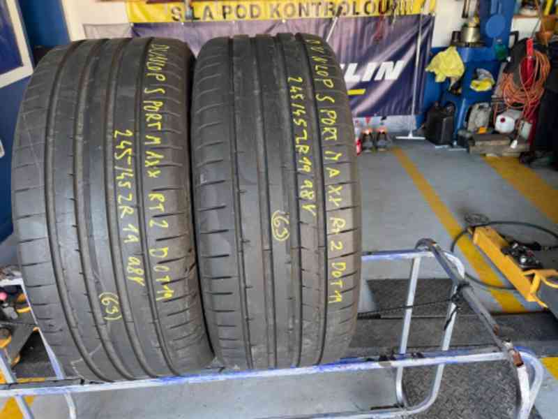 Letní pneumatiky 2xDUNLOP SPORT MAXX RT2 DOT 19 245/45 2R19  - foto 2