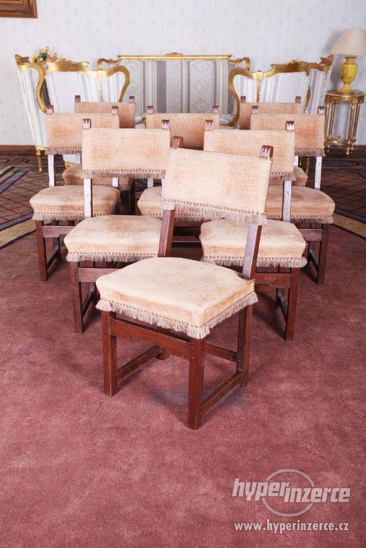 Komplet 8 židlí v renesančním stylu - foto 1