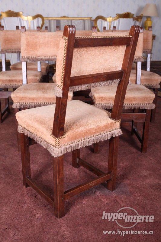Komplet 8 židlí v renesančním stylu - foto 5