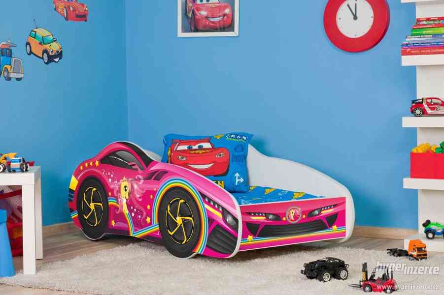 Dětská postel AUTO včetně roštu a matrace - foto 2