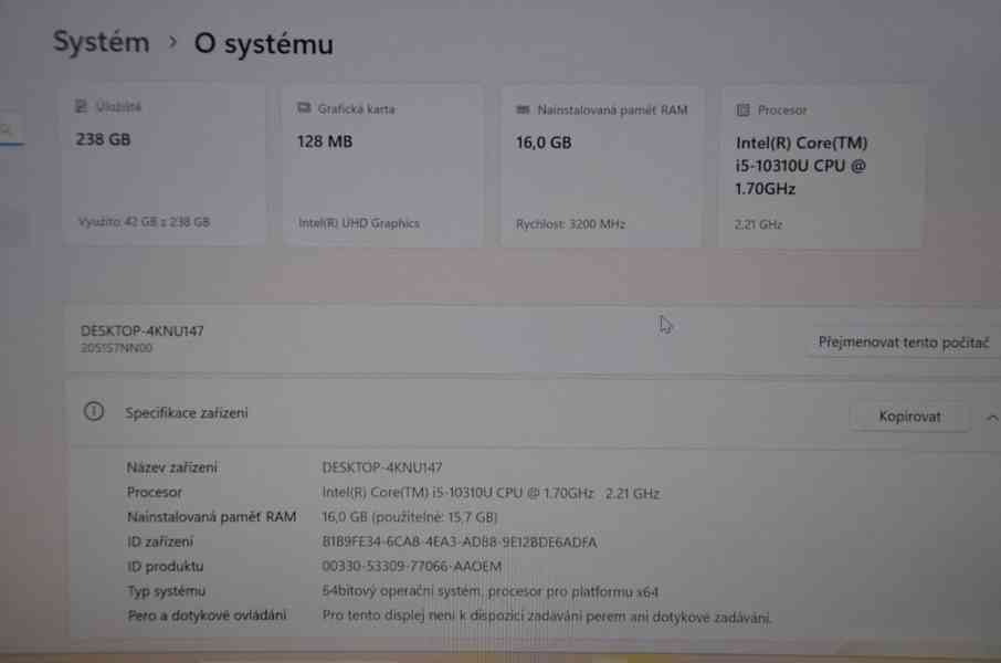 Lenovo ThinkPad T14 i5/16GB/SSD 256GB M.2/záruka - foto 3