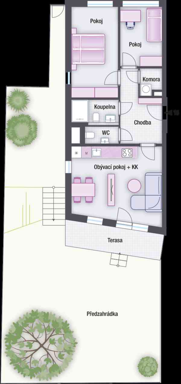 Prodej bytu 3+kk, 203,3 m2 terasa, zahrádka, 1.NP,  PRAHA 2 - foto 3