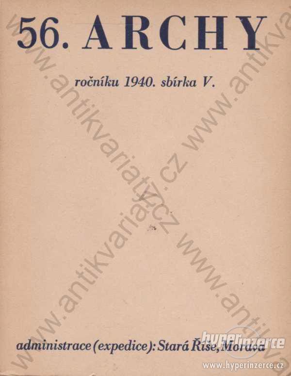 56. archy - ročníku 1940, sbírka V. - foto 1