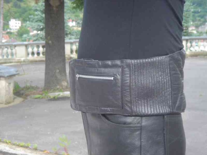 Moto kožený bederní pás - foto 2
