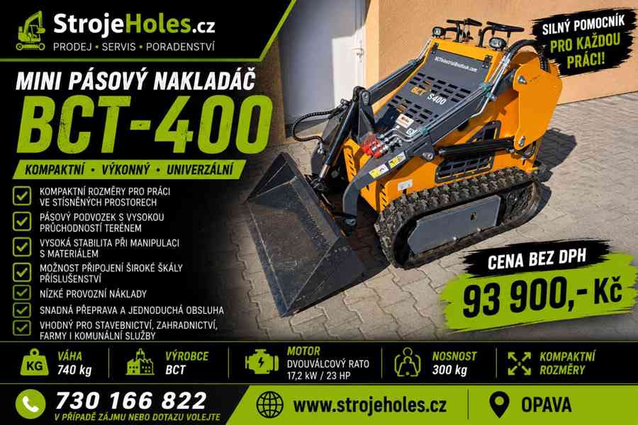 Mini pásový nakladač BCT-400 23 HP, 740 kg - foto 9