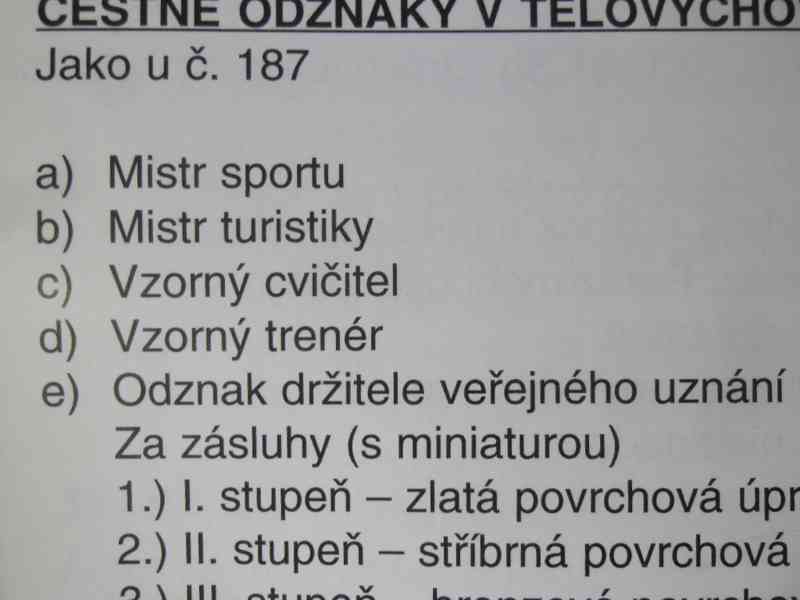 odznak - Vzorný cvičitel - číslovaný originál - foto 2