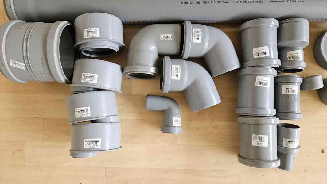 HTR redukce, HTB koleno, HTU přesuvka, HTEM odpadní trubka  - foto 2