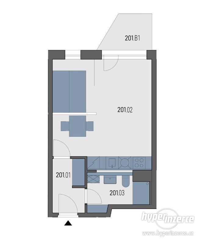 Prodej bytu 1+kk, 2 NP,  plocha 37 m2, balkon, Praha 9 - foto 1
