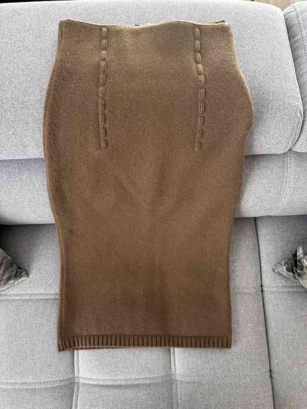 Brown cashmere skirt - foto 3