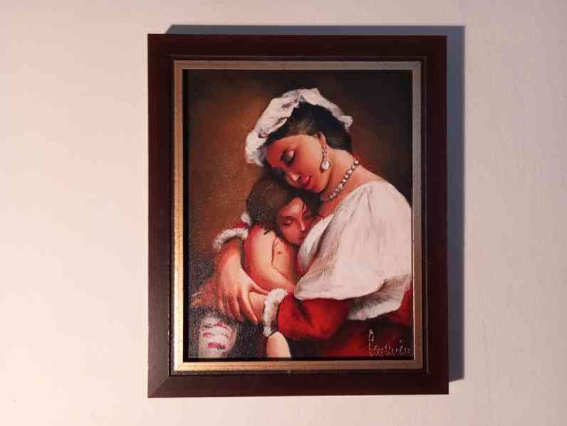 Olejomalba na plátně - zdobený rám 310x260mm - 33  - foto 2