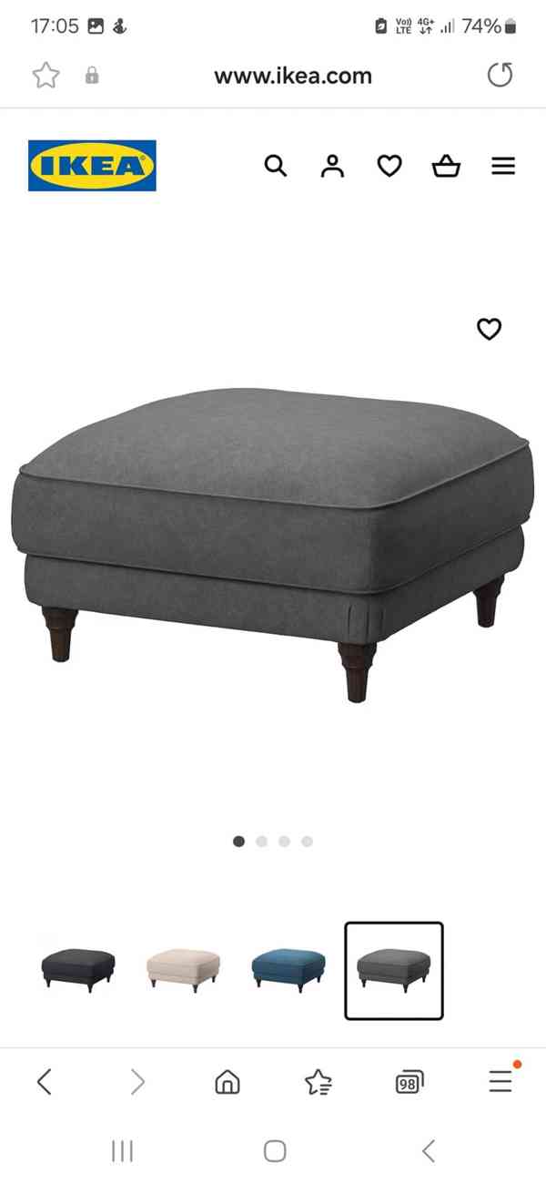 Podnožka ESSEBODA šedá, nová, IKEA - foto 2