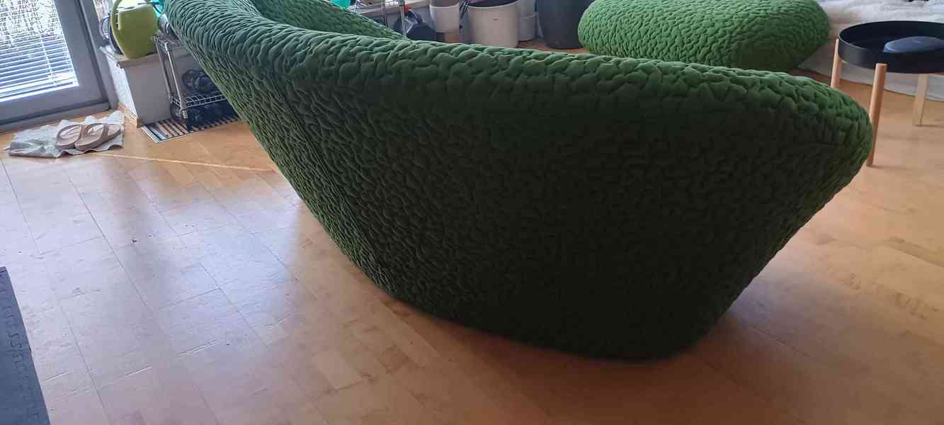 Ligne Roset Ploum velká sedačka + podnožka, potah MOBY/Grass - foto 8