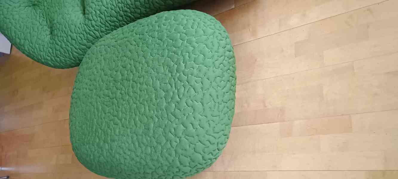 Ligne Roset Ploum velká sedačka + podnožka, potah MOBY/Grass - foto 9