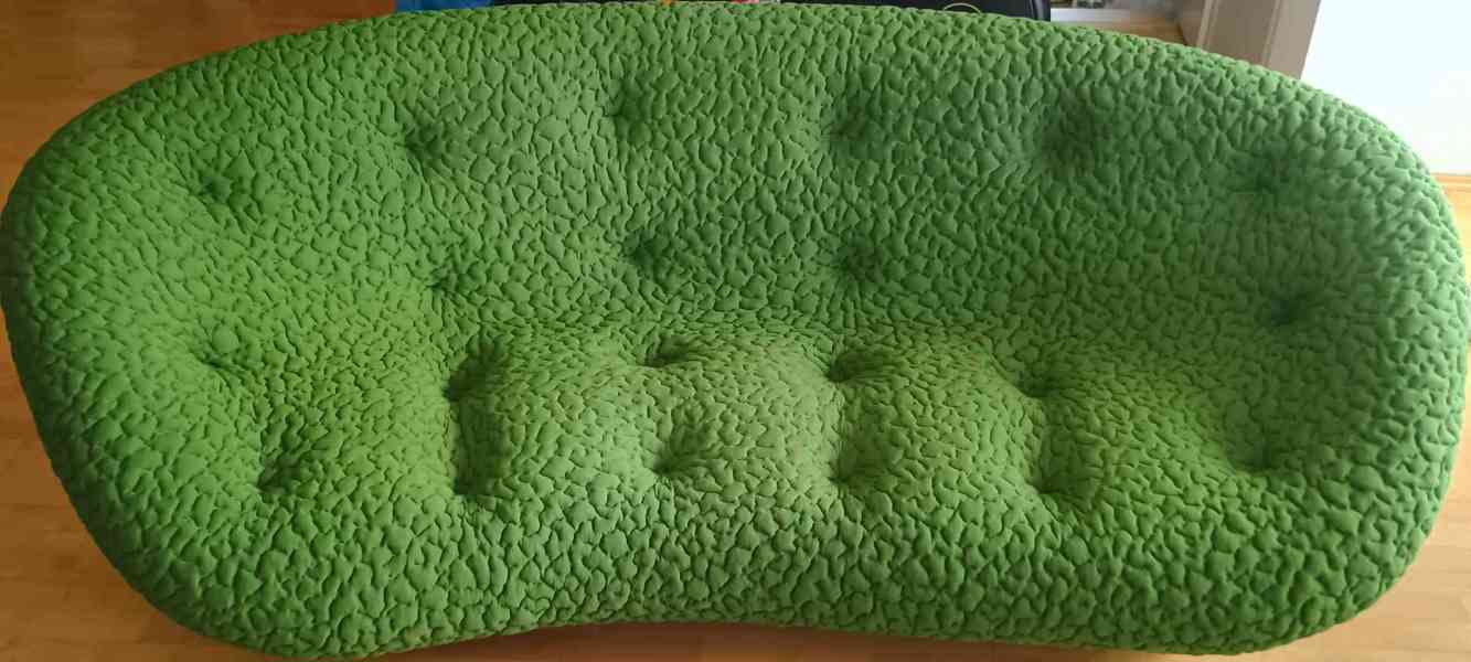 Ligne Roset Ploum velká sedačka + podnožka, potah MOBY/Grass - foto 2