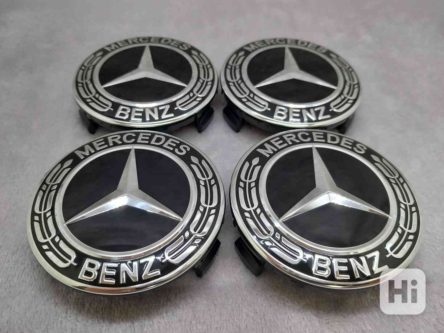 Středové krytky Mercedes Benz, 75mm, nové logo - foto 1
