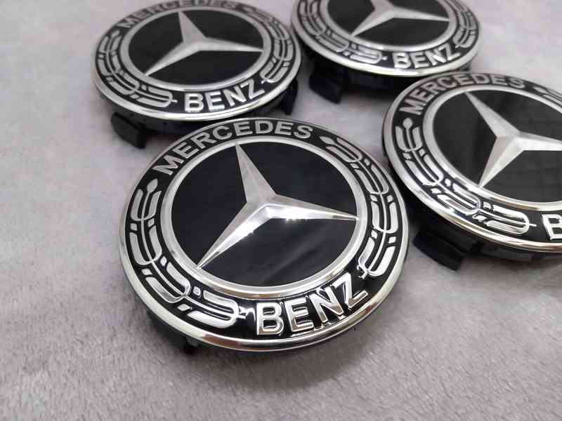 Středové krytky Mercedes Benz, 75mm, nové logo - foto 3
