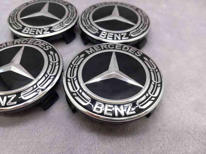 Středové krytky Mercedes Benz, 75mm, nové logo - foto 4