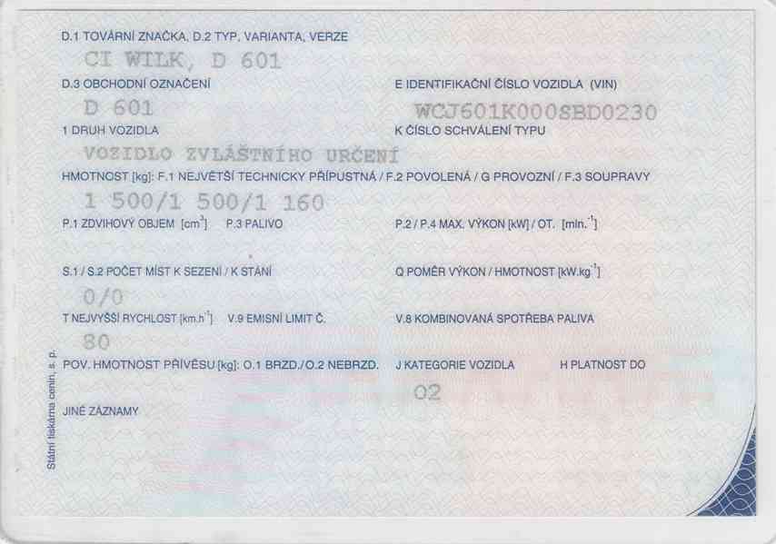 Chata s doklady, platná STK, karavan Wilk 601. - foto 18