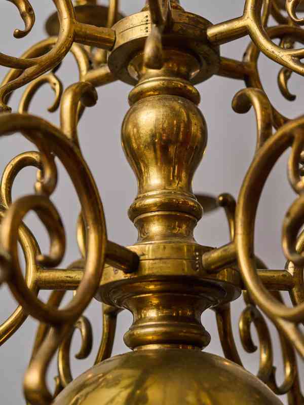 Holandský korunní lustr z 19. století 18. ramen - foto 5