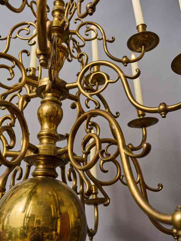 Holandský korunní lustr z 19. století 18. ramen - foto 3