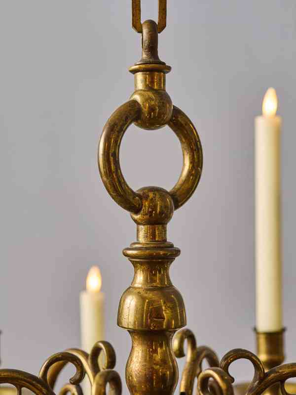 Holandský korunní lustr z 19. století 18. ramen - foto 8