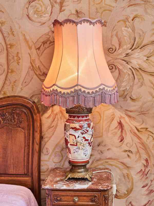 Párové stolní lampy Satsuma z období Meidži – výška 63 cm - foto 12