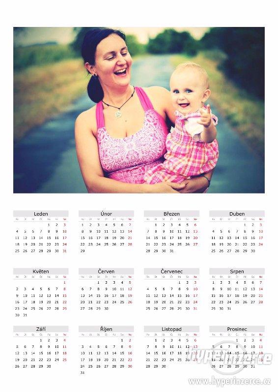 Roční nástěnný kalendář z vlastní fotografie - jednolistý - foto 1