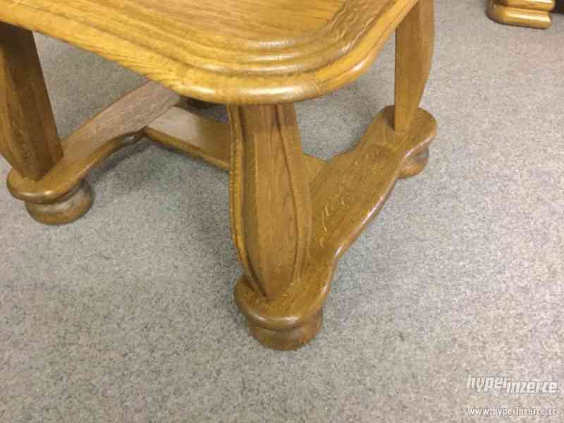Rustikální konferenční stolek z dubového masivu - foto 2