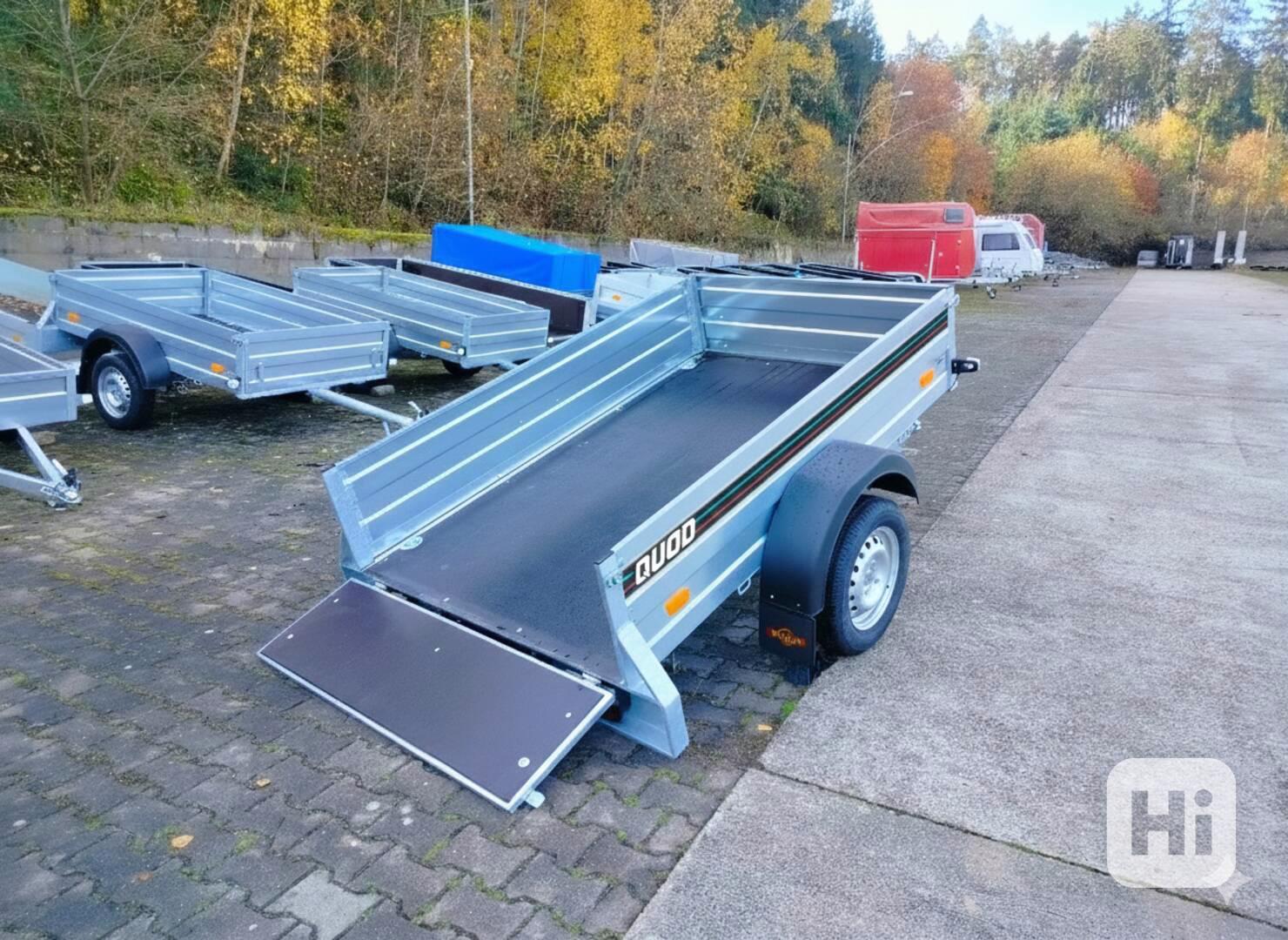 Přívěsný vozík sklopný 2,06mx1,26 na čtyřkolky, sekačky, DPH - foto 1