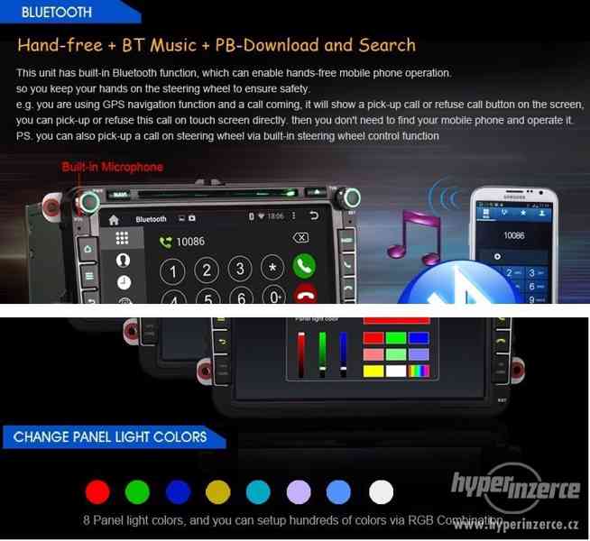 ANDROID 4.4.4 - VW SKODA SEAT Dotyk Autoradio GPS DVD USB BT - foto 6