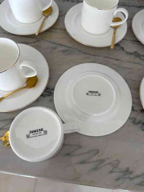 Sadu šálků a podšálků na Lungo/čaj Zara Home 10ks - foto 4