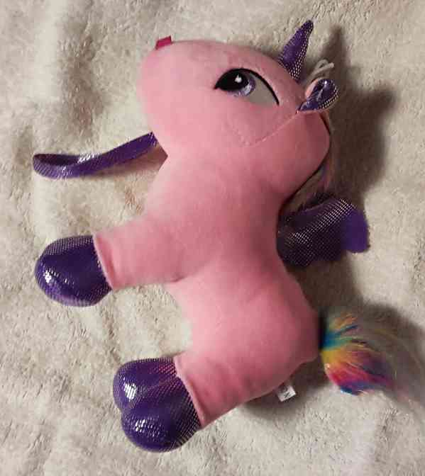 Růžový plyšový jednorožec  - foto 2