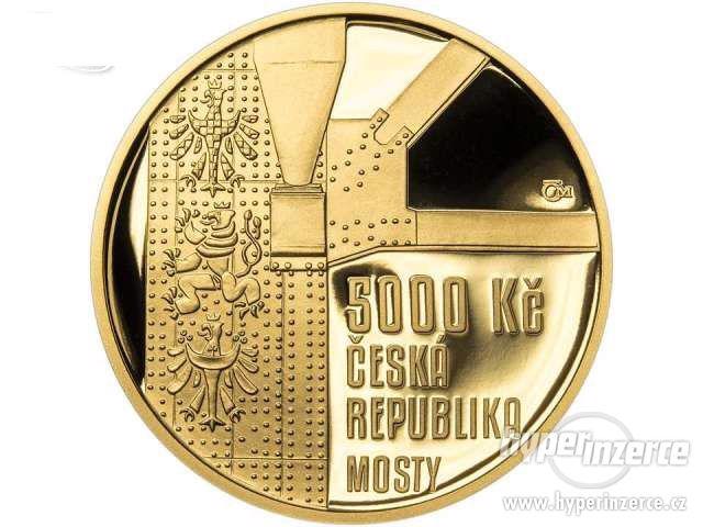 Zlatá pamětní mince 5000 Kč Žďákovský obloukový most - foto 1