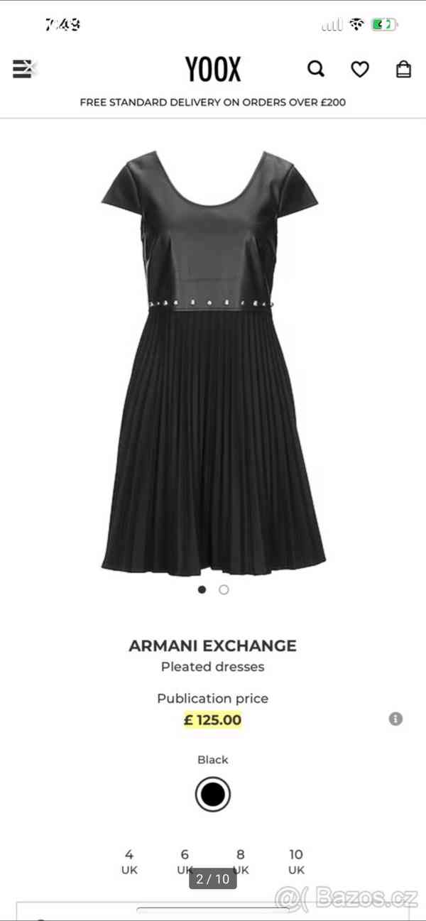 Šaty černé Armani Exchange - foto 2