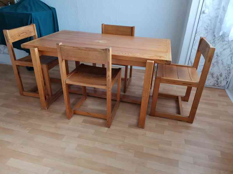 Jídelní set - přírodní masiv - foto 3