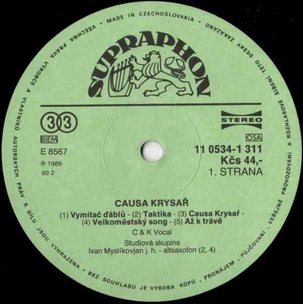 C&K Vocal ‎– Causa Krysař ( LP ) - foto 3