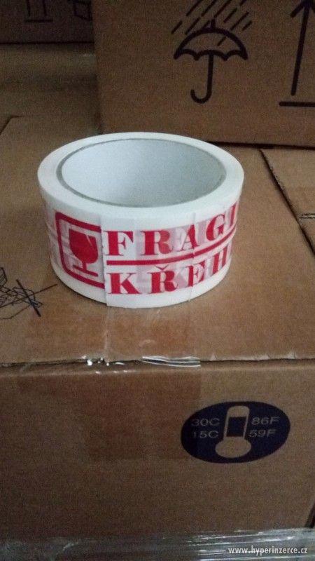 Kvalitní lepící páska tichý akryl KŘEHKÉ/FRAGILE - foto 2